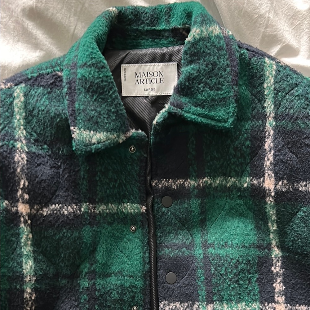 Green Plaid Men's Jacket